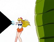 Sailor Venus Uses Her Crescent Beam! Attack