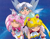 Peruru Saves Super Sailor Moon And Chibi Moon From Falling