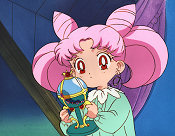 Chibi Usa Looking At The Pegasus Globe