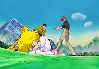 Fiore Pushes Usagi to the Ground