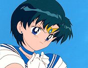 Sailor Mercury Poses to Start Her Shine Aqua Illusion Attack