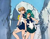 Sailor Uranus and Sailor Neptune Confront Sailor Moon