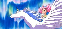Chibi Usa and Pegasus Fly Across the Sky