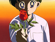 Chibi Mamoru Offers Young Fiore a Rose